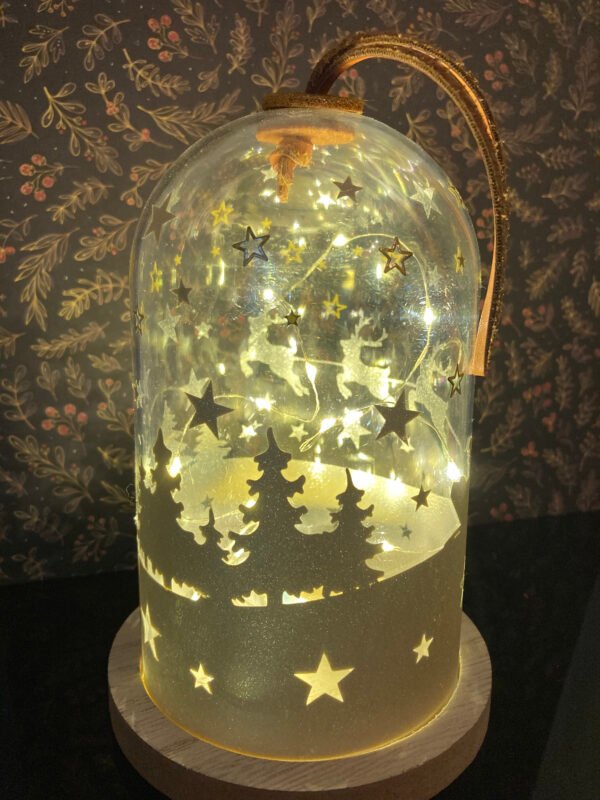 Cloche lumineuse décoration Père Noël