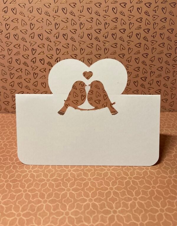 Marque place invité. Moineaux Amoureux