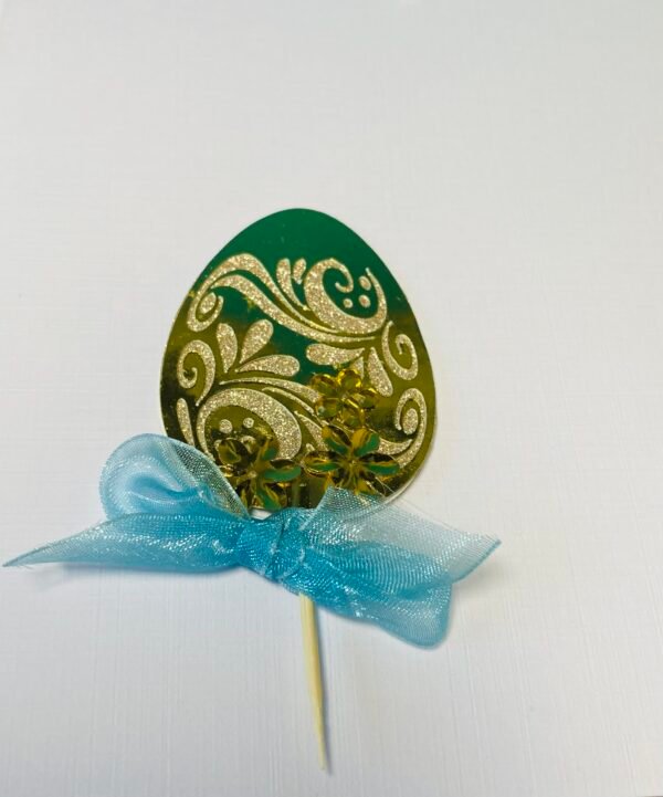 Décoration pour gâteau lapin bleu . Cake topper – Image 4