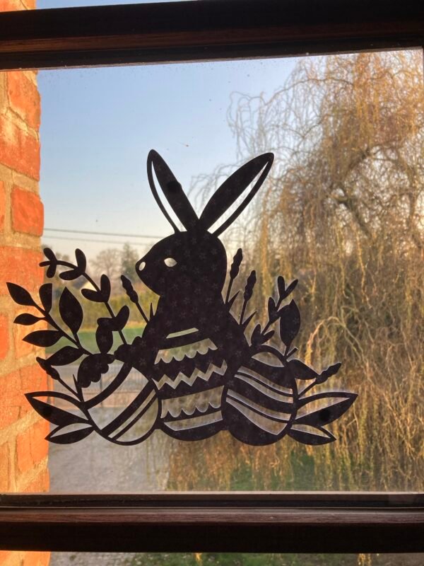 Lapin et œufs de Pâques décoration de fenêtre – Image 2
