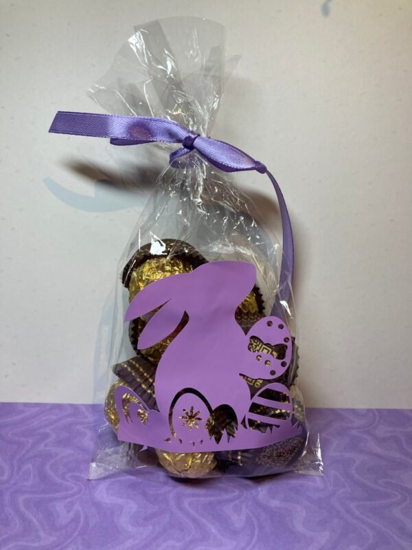 Lot de 6 sachets en cellophane décorés sur le thème de Pâques