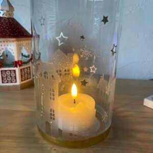 Photophore village de Noël